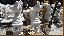 Set vulturi pe soclu  alb marmorat model S17 2